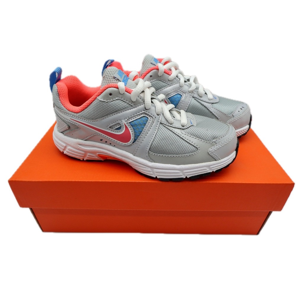Nike Dart 9 GS PS Kids Size 13C Silver Pink Blue Running Shoes 443393-007